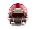 Red American football helmet