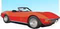 Red American Sports Car Royalty Free Stock Photo
