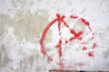 Red Anarchy Symbol Graffiti