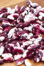 Red Anasazi Beans. Spotted beans.Kidney beans.Haricot beans. Vegetarian food. Healthy protein food.Vertical orientation Royalty Free Stock Photo