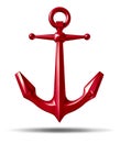 Red Anchor Royalty Free Stock Photo