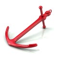 Red anchor 3d illustration Royalty Free Stock Photo