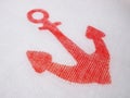 Red anchor print Royalty Free Stock Photo