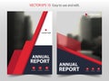 Red annual report Brochure design template vector. Business Flyers infographic magazine poster.Abstract layout template ,Book Cove