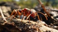 Bold Chromaticity A Captivating Australian Landscape With A Large Ant