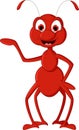 Red ant cartoon presenting Royalty Free Stock Photo