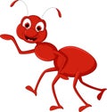 Red ant cartoon presenting for you design Royalty Free Stock Photo