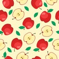 RED APPLE FRUIT SEAMLESS PATTERN