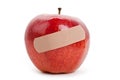 Red apple and Bandage Royalty Free Stock Photo