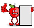 Red Apple Banner Thumb Up Pose