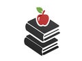 Red apple books Royalty Free Stock Photo