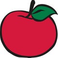 Red Apple cartoon style