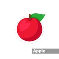 red apple clipart. apple isolated simple clipart