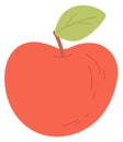 Red apple color icon. Ripe fruit symbol Royalty Free Stock Photo