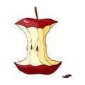 Red apple core Royalty Free Stock Photo