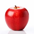 Red apple a Fresh isolated with on white background, full depth of field