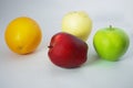 Red apple , Fresh orange , Green apple , Chinese pear Royalty Free Stock Photo