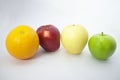 Red apple , Fresh orange , Green apple , Chinese pear Royalty Free Stock Photo