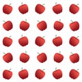 Red Apple Fruit Apples Pattern Illustration Vector Art