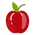 Red apple fruit icon cartoon vector. Mulled wine