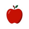 Red apple fruit icon vector isolate on white background for graphic design, logo, web site, social media, mobile app, ui Royalty Free Stock Photo