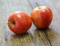Red apple fruit on wood Royalty Free Stock Photo