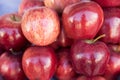 Red apple group in detail from a market Royalty Free Stock Photo