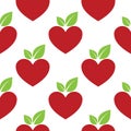 Red Apple Heart seamless