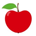 Red Apple. icon apple fruit on a white background. Healthy food. Vector Royalty Free Stock Photo