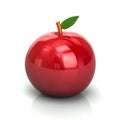 Red apple icon 3d illustration Royalty Free Stock Photo