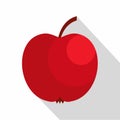 Red apple icon, flat style Royalty Free Stock Photo