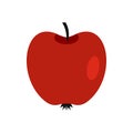 Red apple icon, flat style Royalty Free Stock Photo