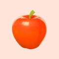 Red Apple Icon Illustration Royalty Free Stock Photo