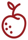 Red apple, icon icon Royalty Free Stock Photo