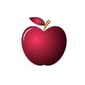 Red apple icon isolated on white background. Vector illustration for design. Royalty Free Stock Photo