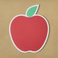 Red apple icon with leaf Royalty Free Stock Photo