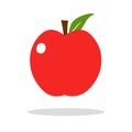 Red apple icon logo vector illustration isolated on white background Royalty Free Stock Photo