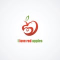 Red apple icon.