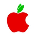 Red apple icon - vector Royalty Free Stock Photo