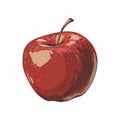 An red apple illustrator Royalty Free Stock Photo