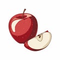 An red apple illustrator Royalty Free Stock Photo