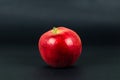Red apple isolated on dark black background Royalty Free Stock Photo