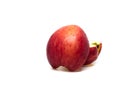 Red apple isolated on white background, close up apple, Ripe apple