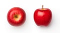 Red apple isolated white background. Generative AI Royalty Free Stock Photo