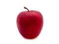 Red apple isolated on the white background, it`s a very popular fruit in the world