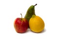 Red apple, lemon and pear Royalty Free Stock Photo