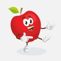 Red Apple Logo Mascot Hi pose