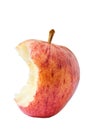 Red apple with missing bite Royalty Free Stock Photo