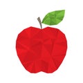 Red apple polygonal modern element