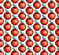 Red apple seamless pattern Royalty Free Stock Photo